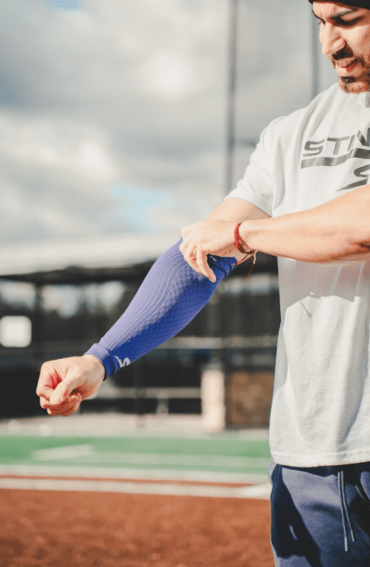 Stinger Premium Arm Sleeve - Navy - Maximum Velocity Sports