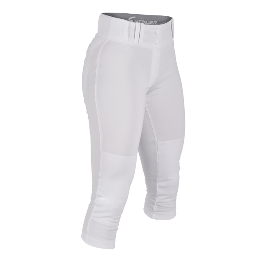 Stinger Premium Fastpitch Softball Pants - White - Maximum Velocity Sports