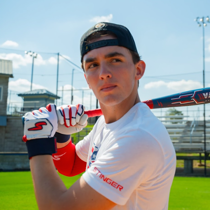 Winder Series Batting Gloves - Red, White & True - Maximum Velocity Sports