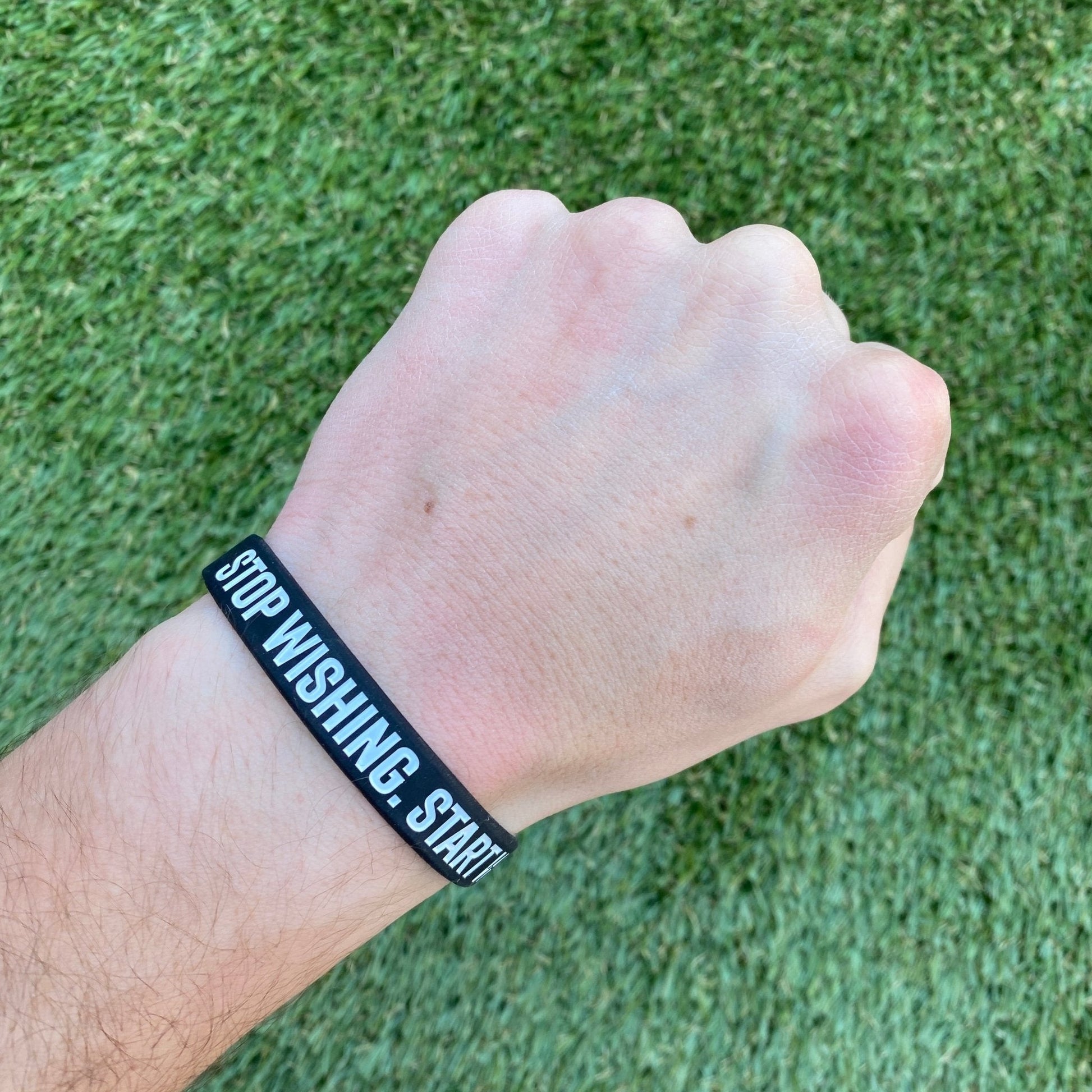 STOP WISHING. START WORKING. Wristband - Maximum Velocity Sports