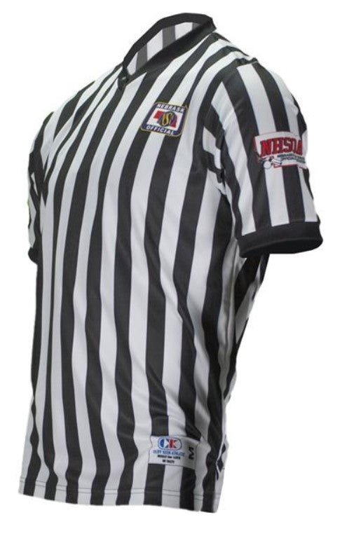 Sublimated Nebraska [NSAA] Basketball Shirt With 1" Stripes - Maximum Velocity Sports