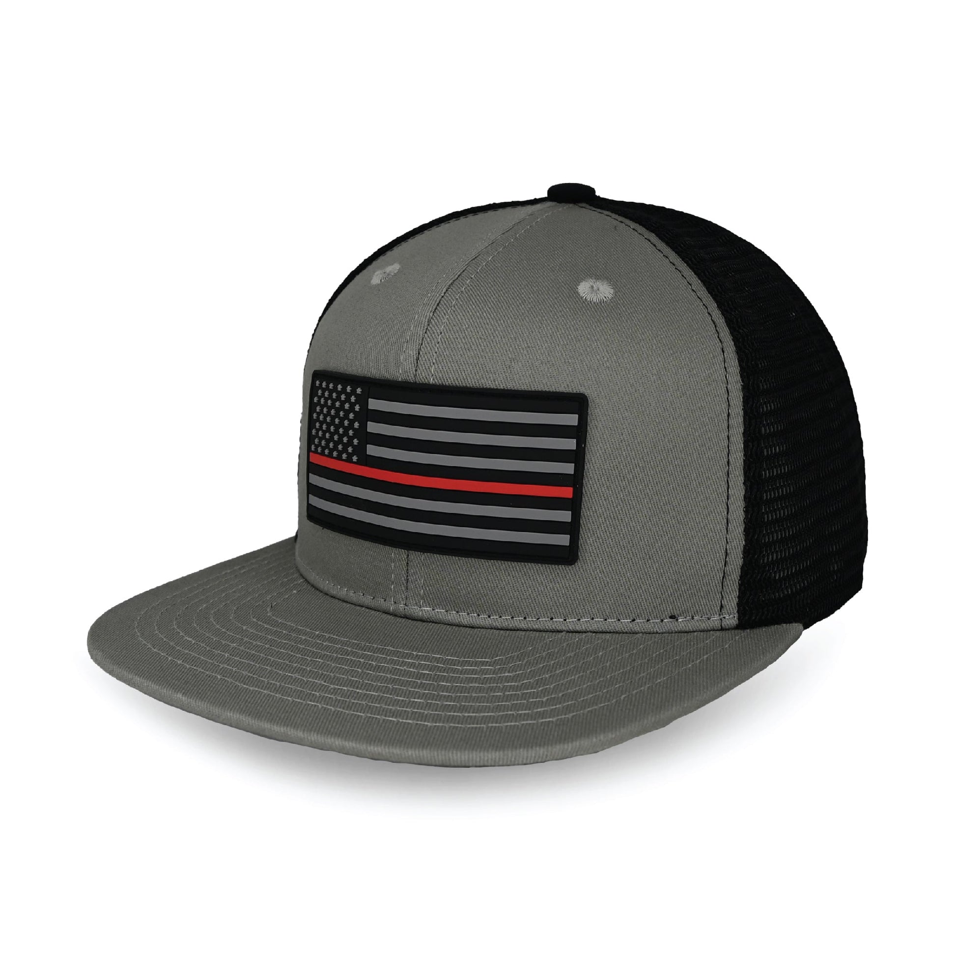 Tactical Thin Red Line USA Flag Trucker Hat - Maximum Velocity Sports