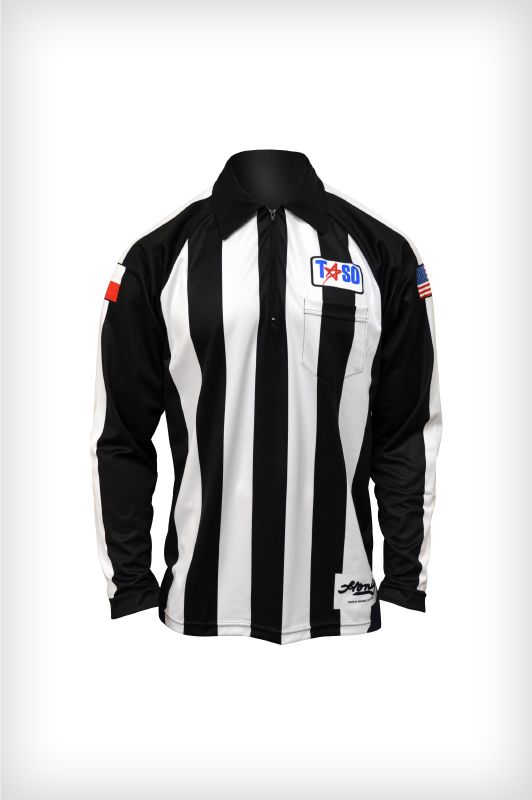 TASO 2.25" Long Sleeve Bi - Flex Football shirt w/ placket and position letter. - Maximum Velocity Sports