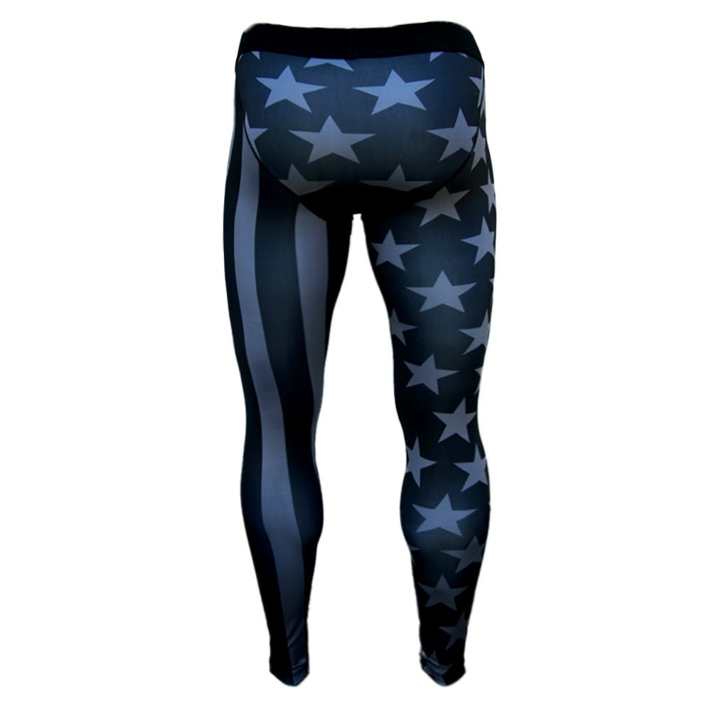 Thin Blue Line Compression Tights - Maximum Velocity Sports