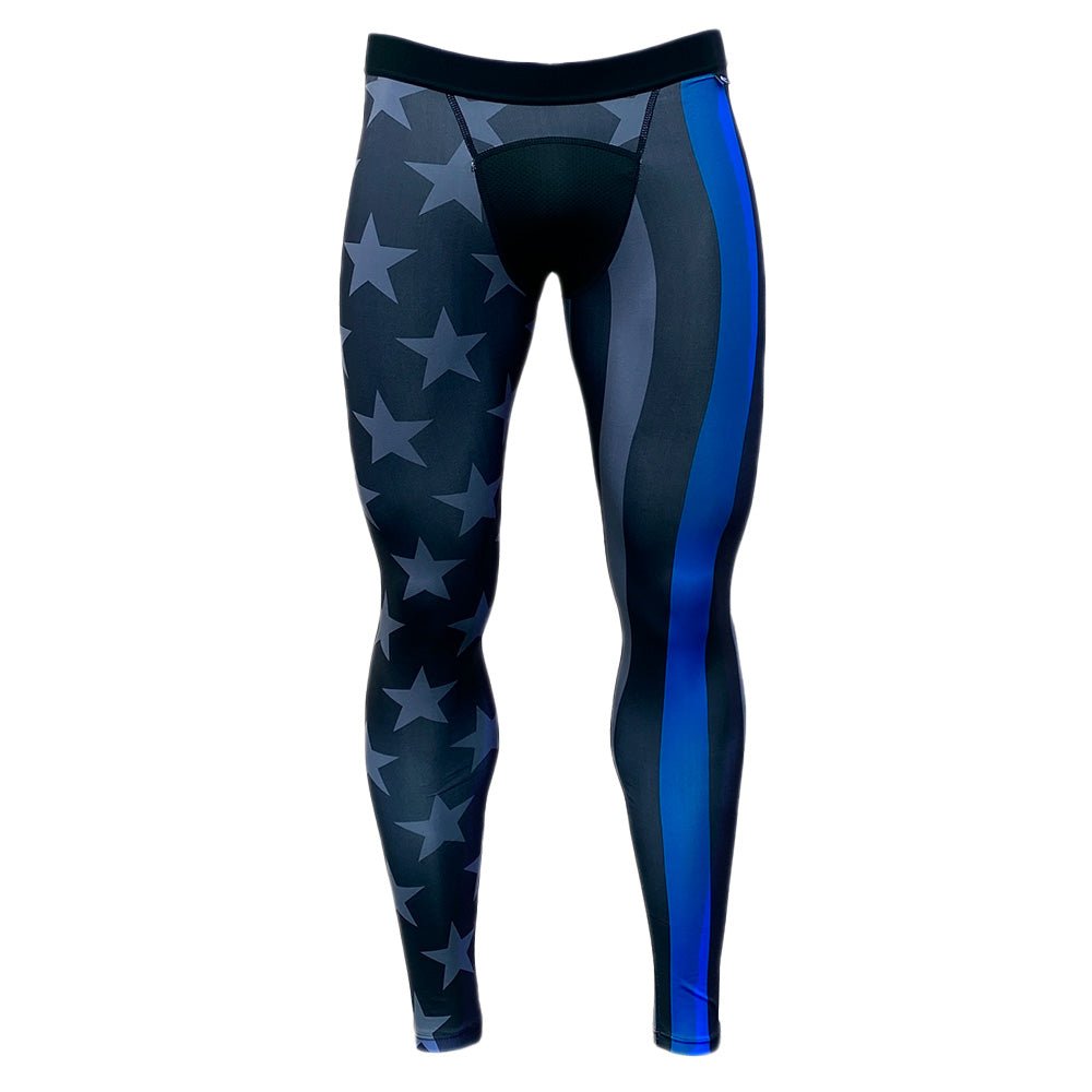 Thin Blue Line Compression Tights - Maximum Velocity Sports