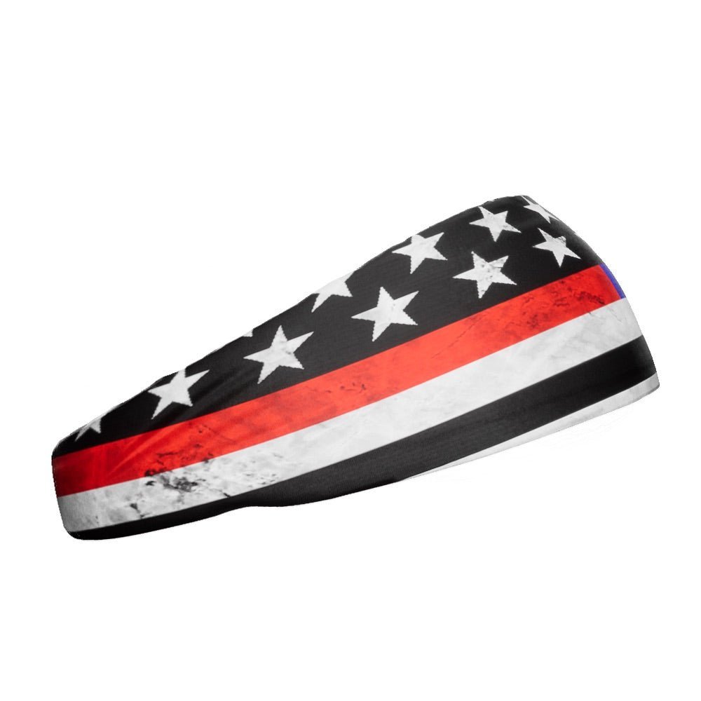 Thin Red and Blue Line Headband - Maximum Velocity Sports