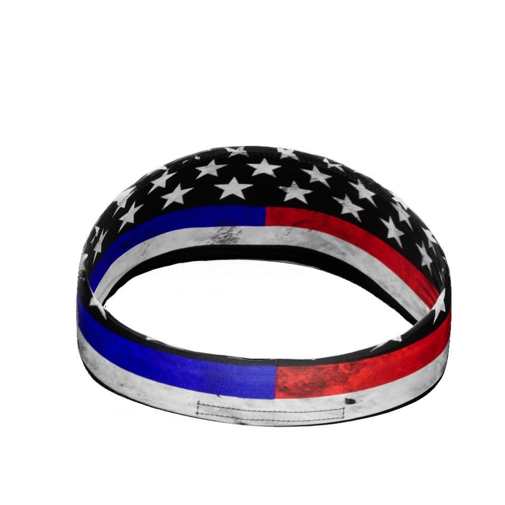 Thin Red and Blue Line Headband - Maximum Velocity Sports