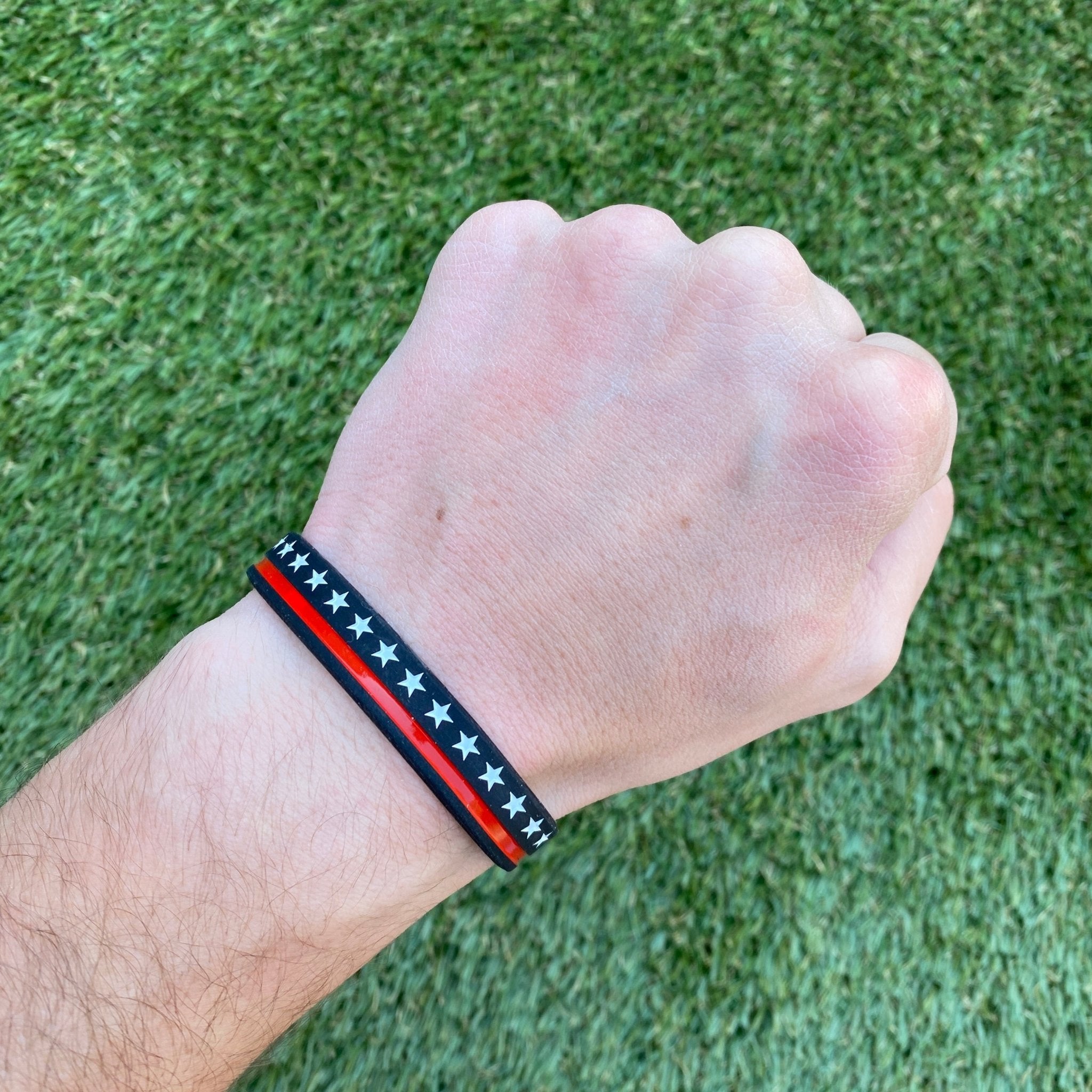 Thin Red Line Wristband - Maximum Velocity Sports