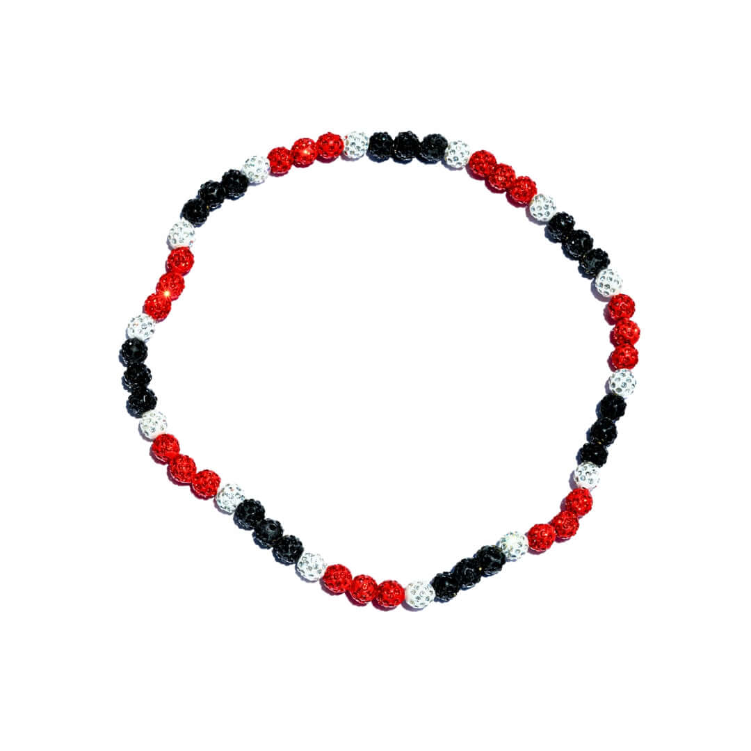 Tiger Heat Iced Out Baseball Bead Necklace | Orange, White, & Black - Maximum Velocity Sports