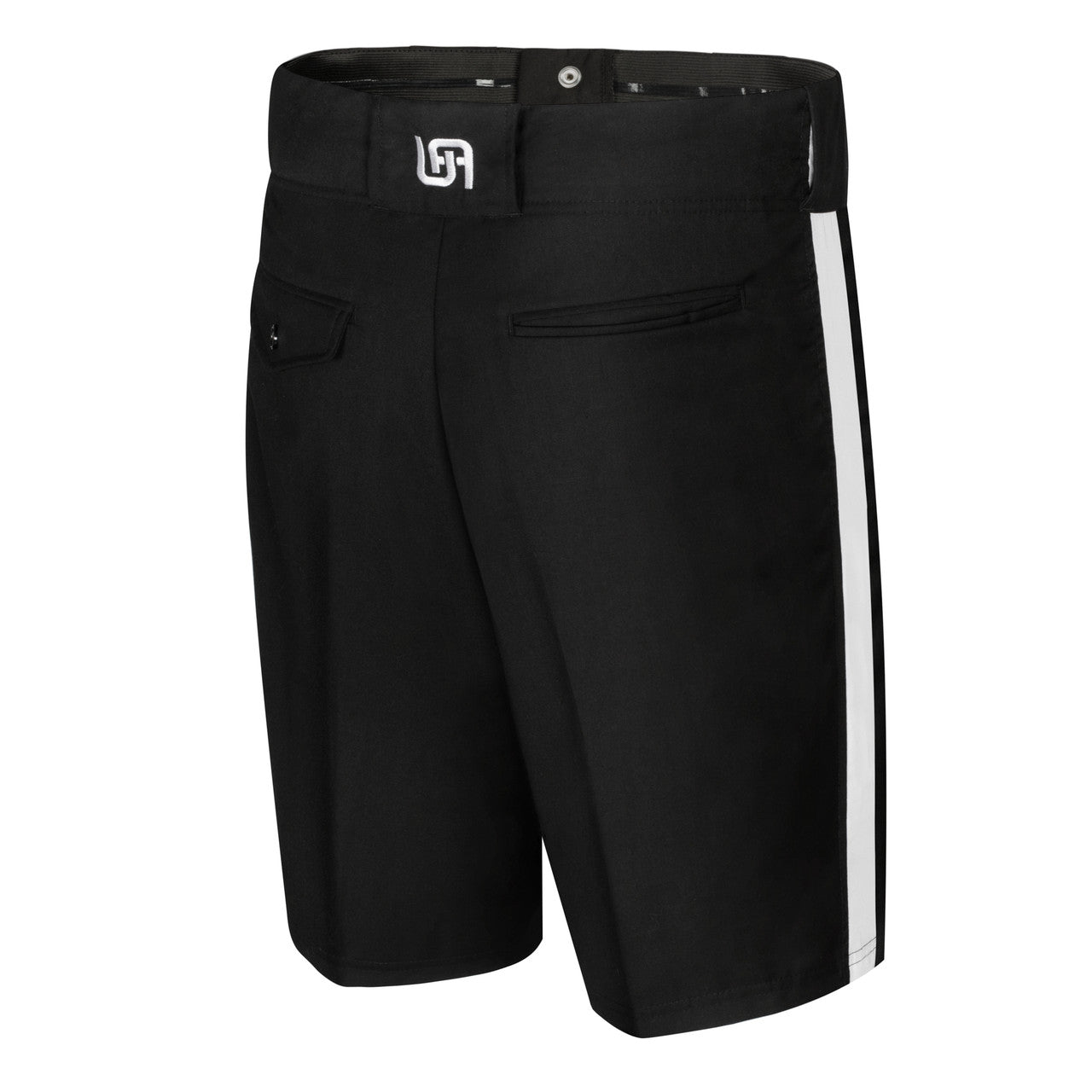 United Attire Football Short Black w/ White Stripe - Maximum Velocity Sports