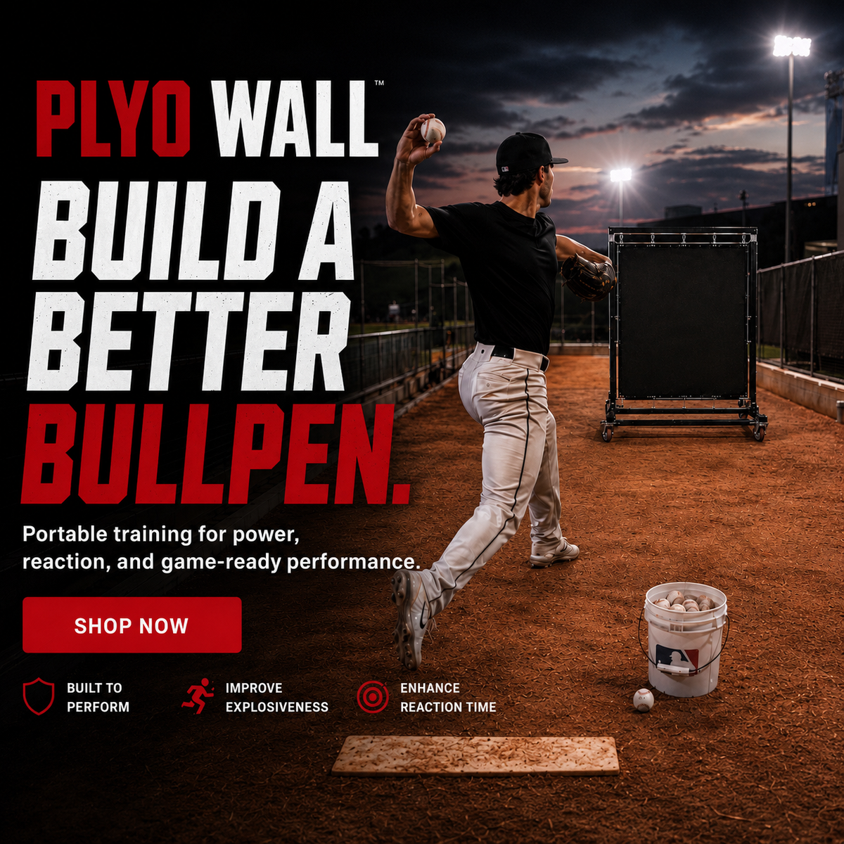 PLYO WALL™ Pro | Portable Plyometric Training Wall - Maximum Velocity Sports