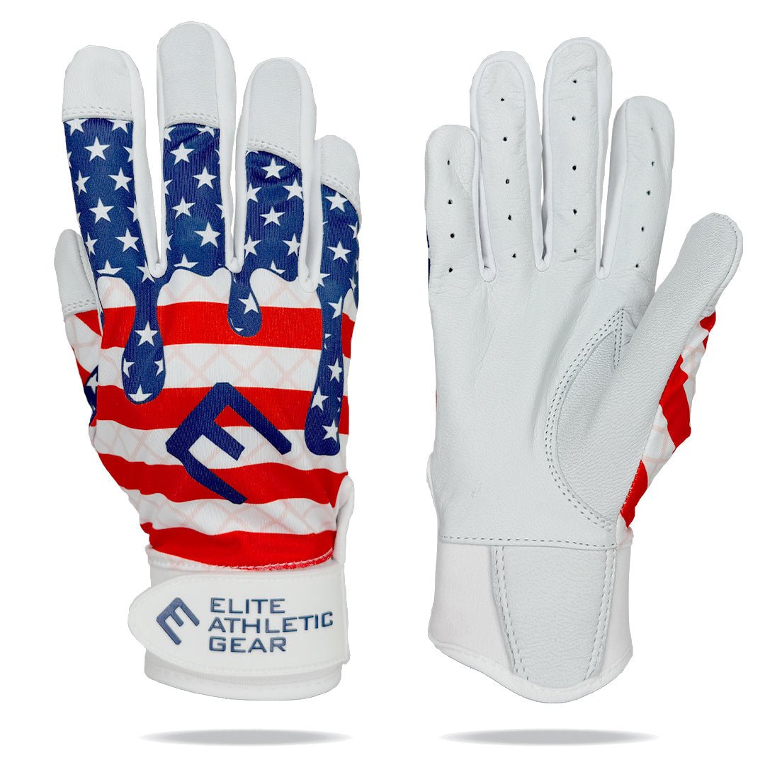 USA Flag Ice Cream Batting Gloves - Maximum Velocity Sports