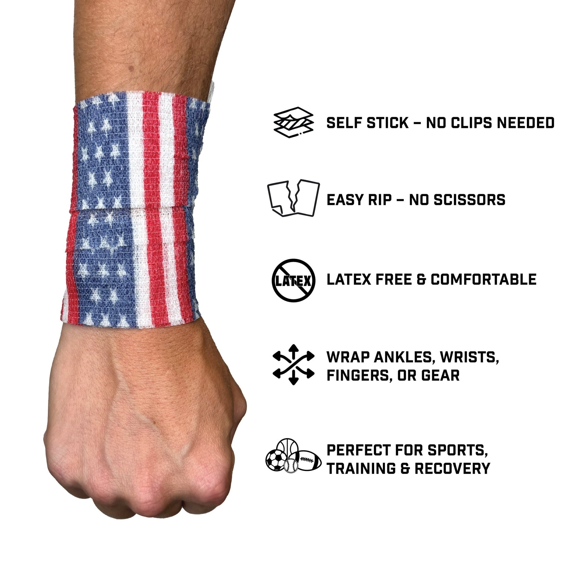 USA Flag Self Stick Athletic Tape - Maximum Velocity Sports