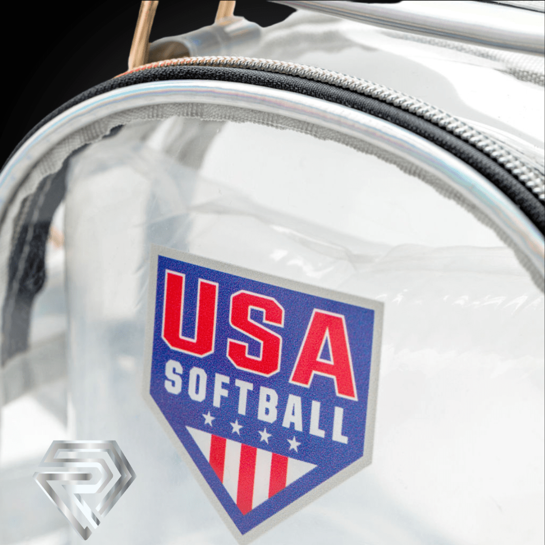 USA Softball Clear Stadium Bag Clear - Rosie's Nothing to Hide Cross - Body Bag - Maximum Velocity Sports