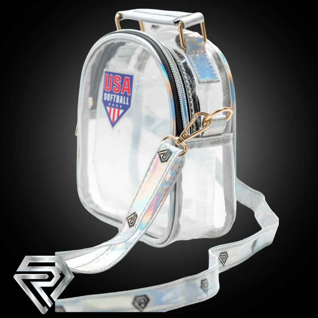 USA Softball Clear Stadium Bag Clear - Rosie's Nothing to Hide Cross - Body Bag - Maximum Velocity Sports