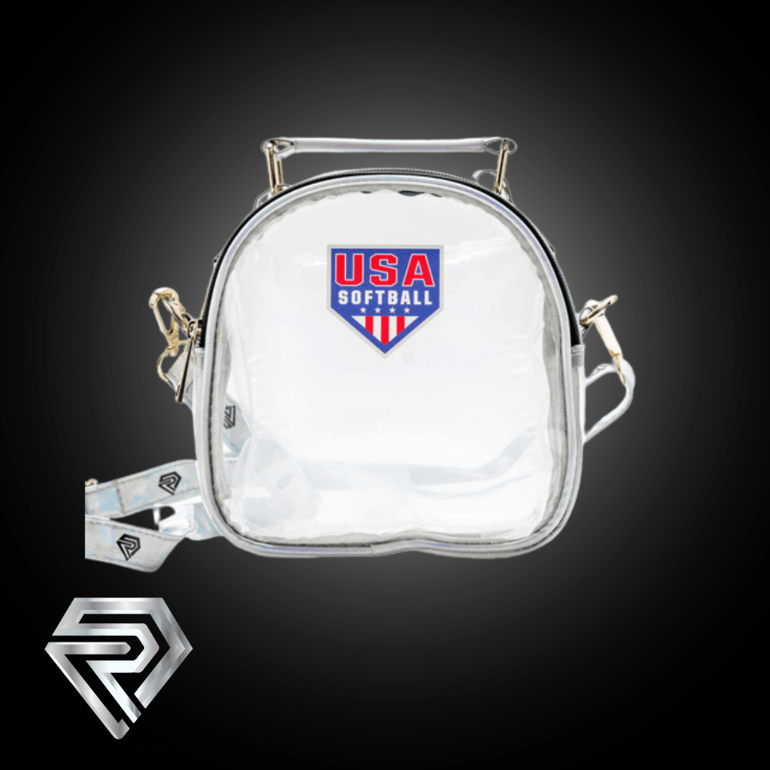 USA Softball Clear Stadium Bag Clear - Rosie's Nothing to Hide Cross - Body Bag - Maximum Velocity Sports