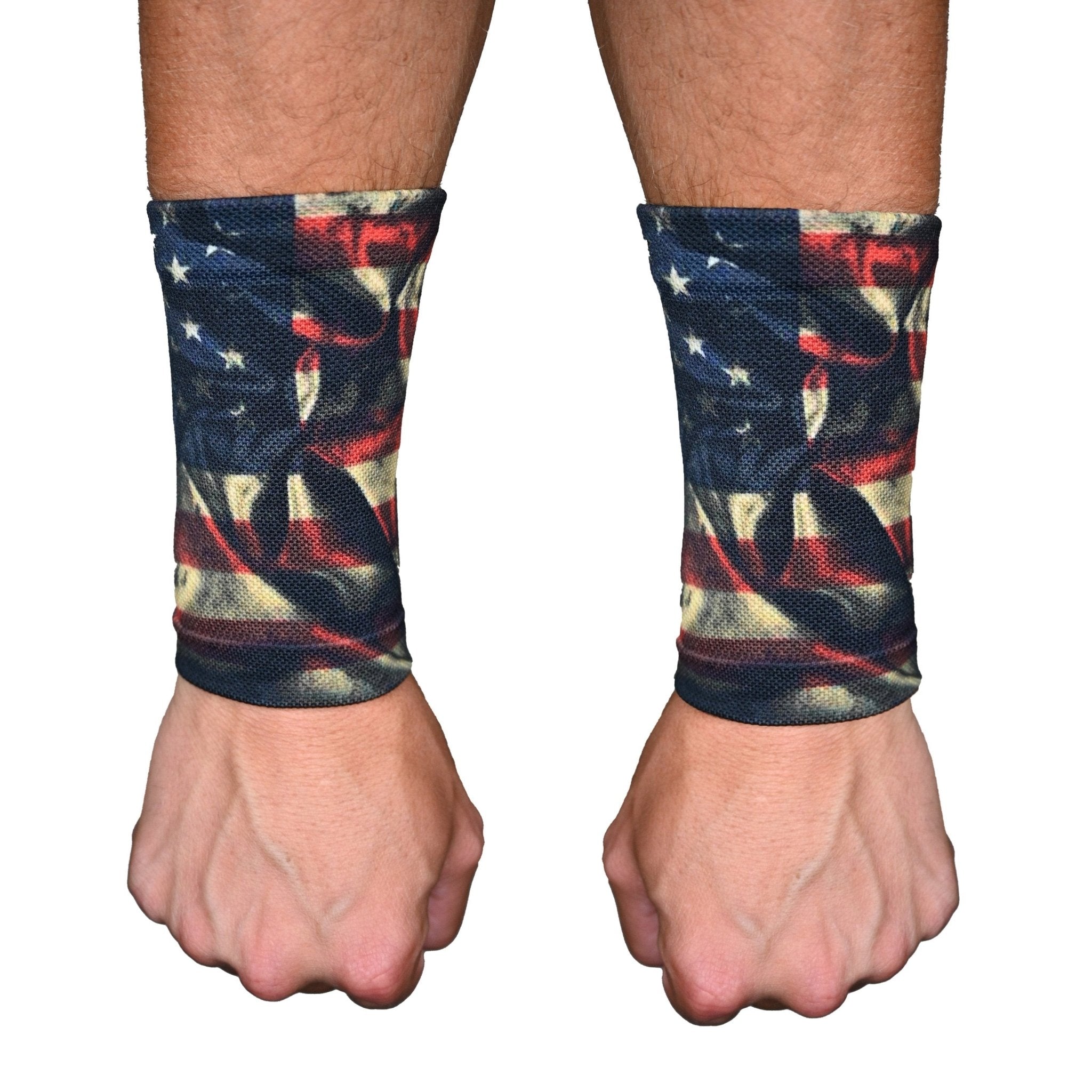 Vintage USA Flag Wrist Support Sleeves - Maximum Velocity Sports