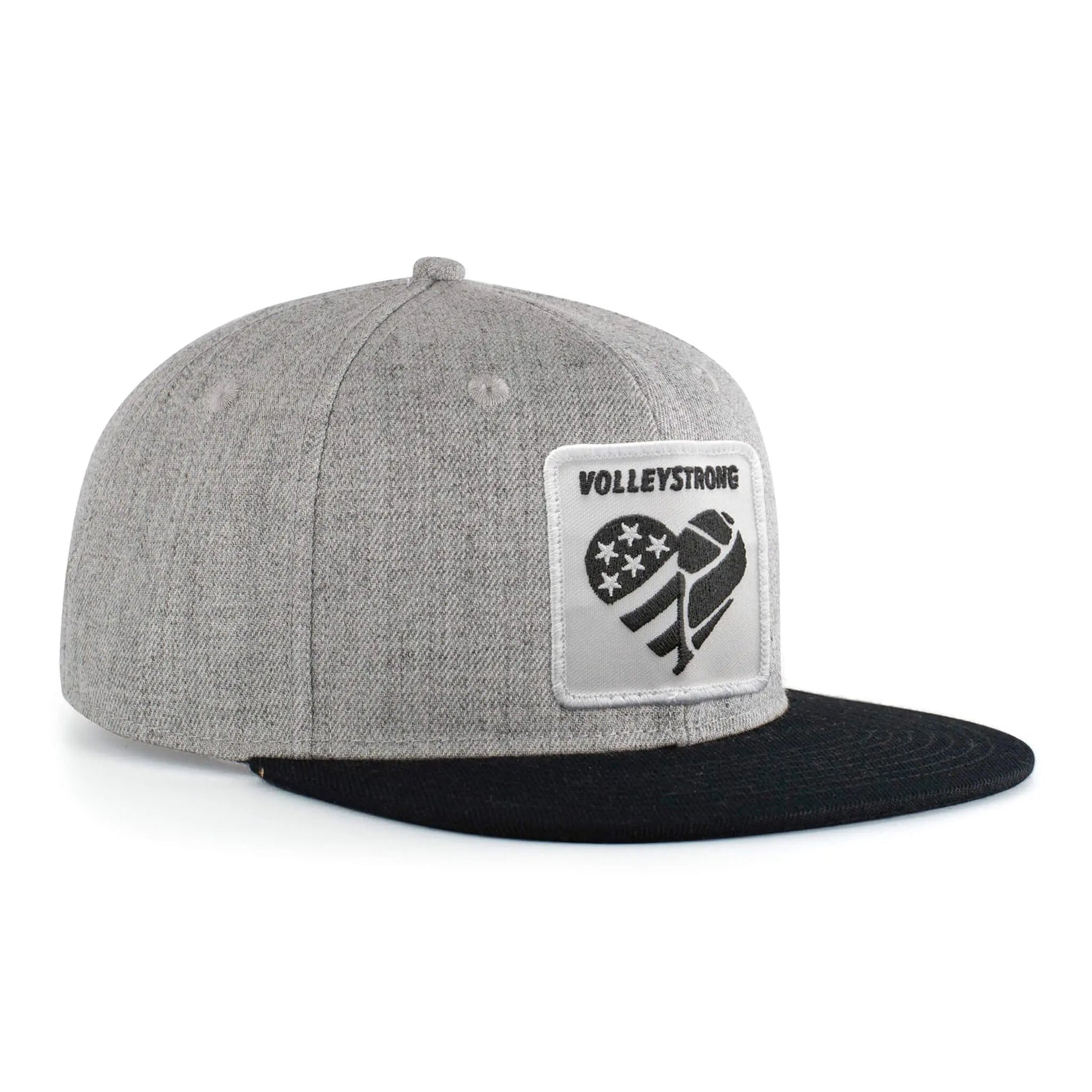 Volleystrong Classic Snapback Hat Light Heather/Black - Maximum Velocity Sports