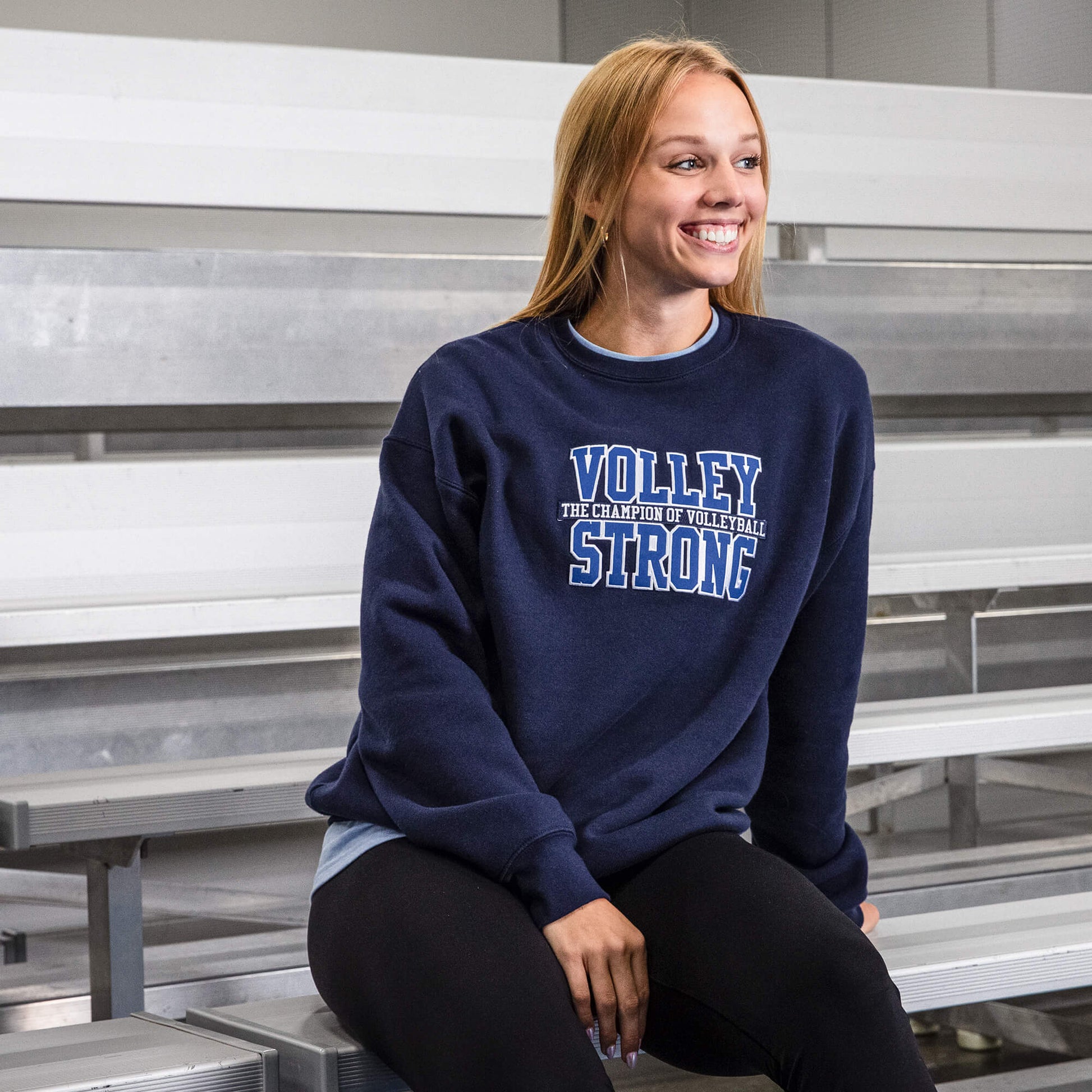 Volleystrong Collegiate Drop Shoulder Crew - Maximum Velocity Sports