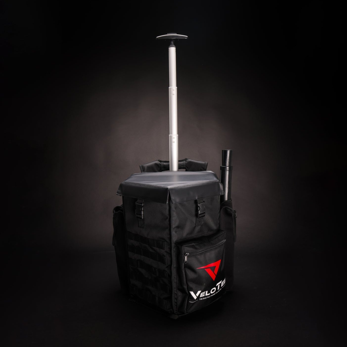 Wheeled VeloTee 2.0 Baseball & Softball Bat Bag Backpack with Batting Tee - Maximum Velocity Sports