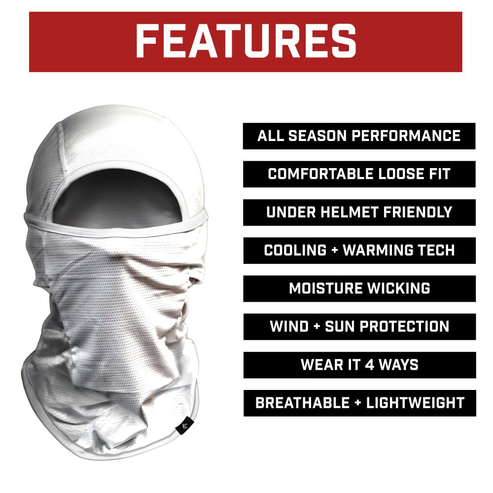White Balaclava Mask (Shiesty) - Maximum Velocity Sports