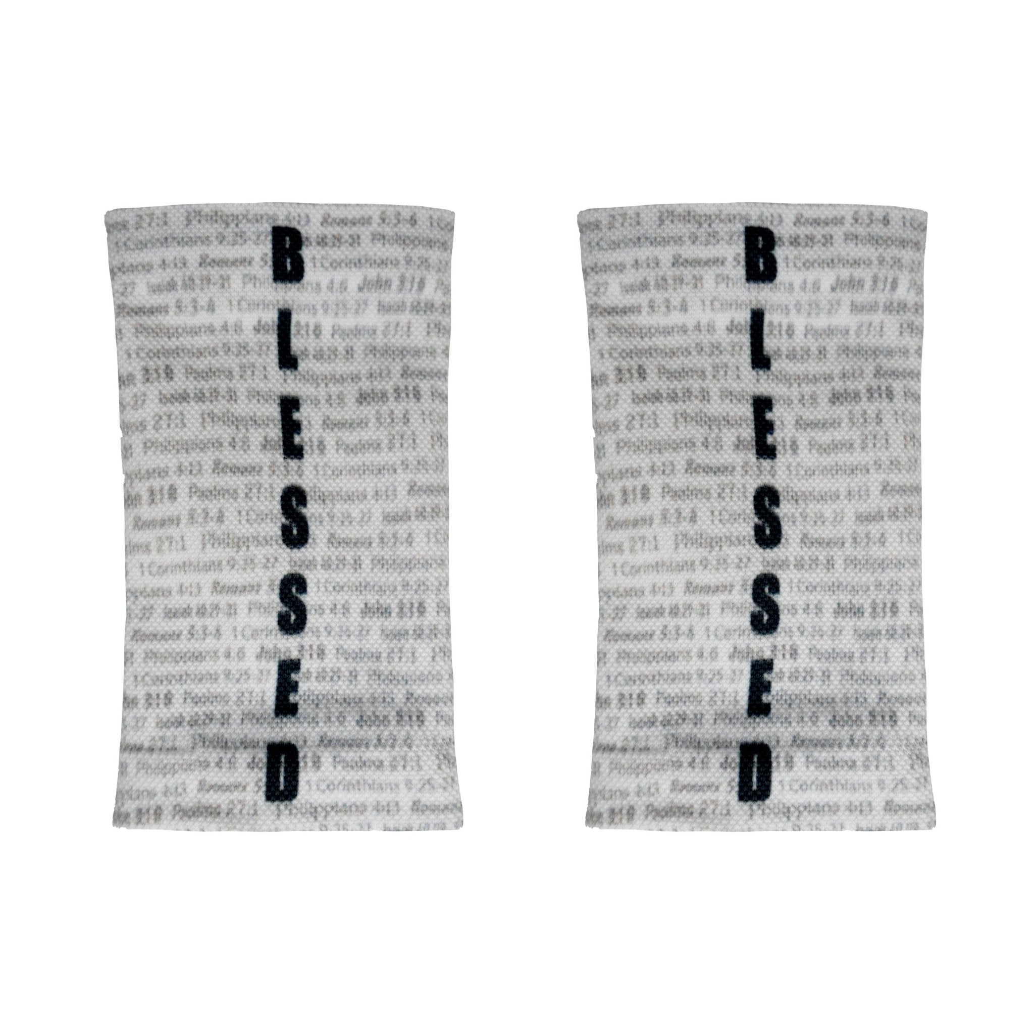 White BLESSED Wrist Support Sleeves - Maximum Velocity Sports