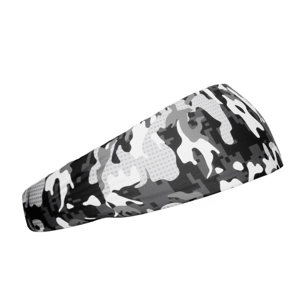 White Dual Camo Headband - Maximum Velocity Sports