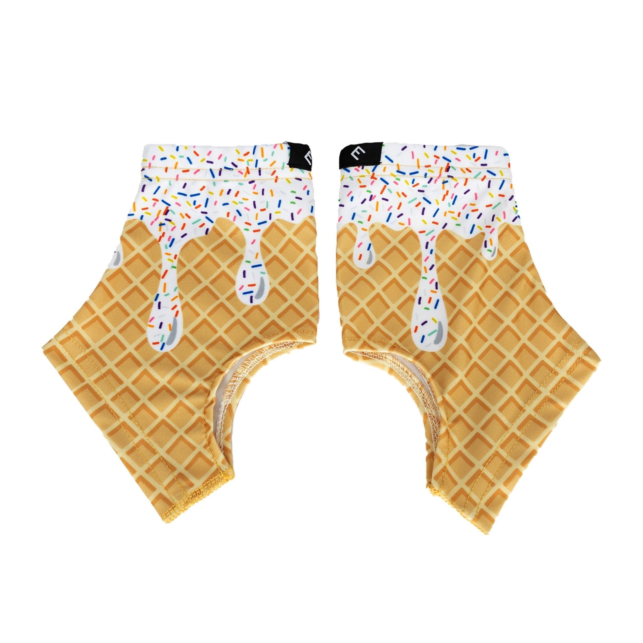 White Ice Cream Cleat Covers (Spats) - Maximum Velocity Sports