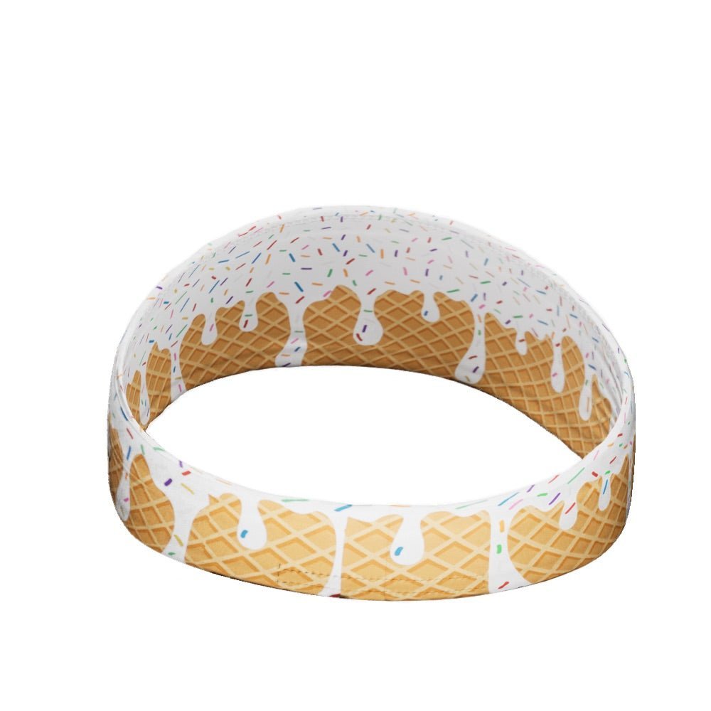 White Ice Cream Headband - Maximum Velocity Sports