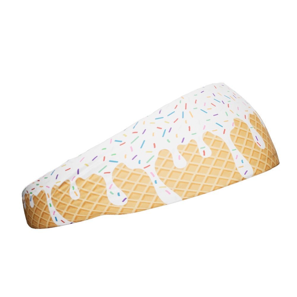 White Ice Cream Headband - Maximum Velocity Sports