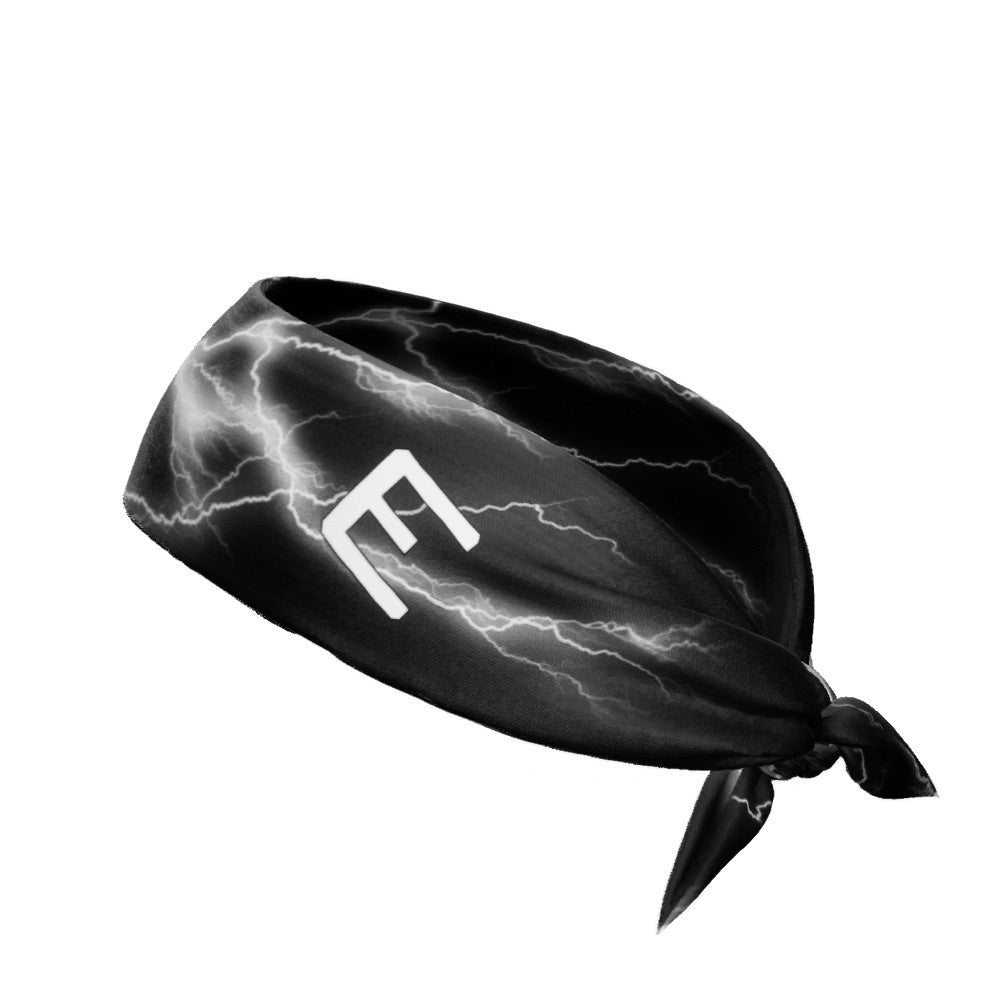 White Lightning Tie Headband - Maximum Velocity Sports