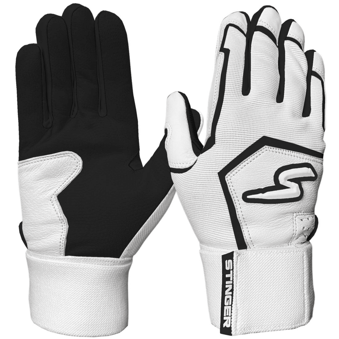 Winder Series Batting Gloves - Black & White - Maximum Velocity Sports