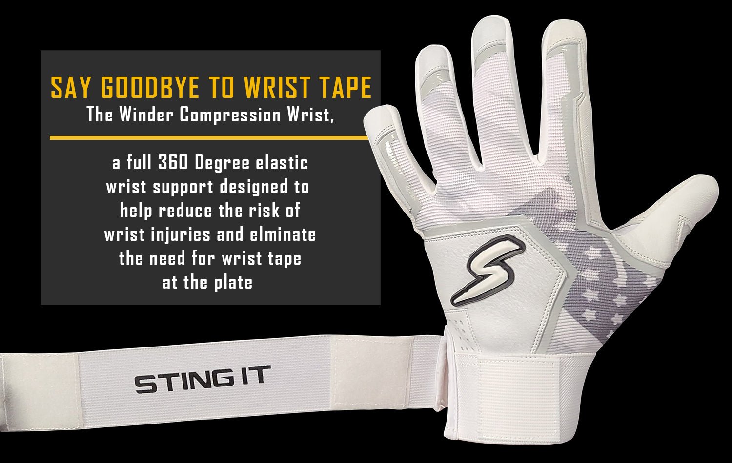 Winder Series Batting Gloves - Columbia Blue/White & Graphite - Maximum Velocity Sports