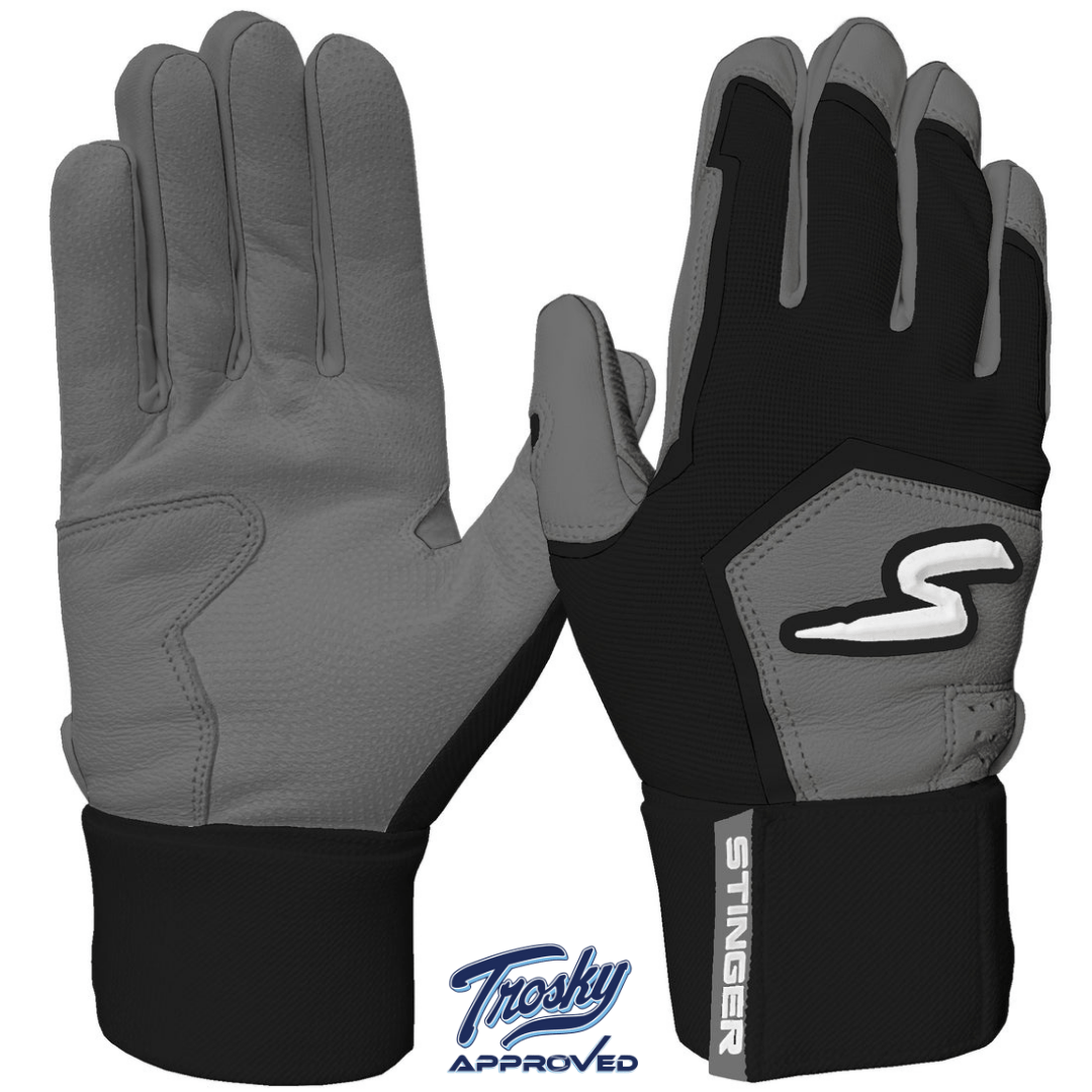 Winder Series Batting Gloves - Graphite & Black - Maximum Velocity Sports