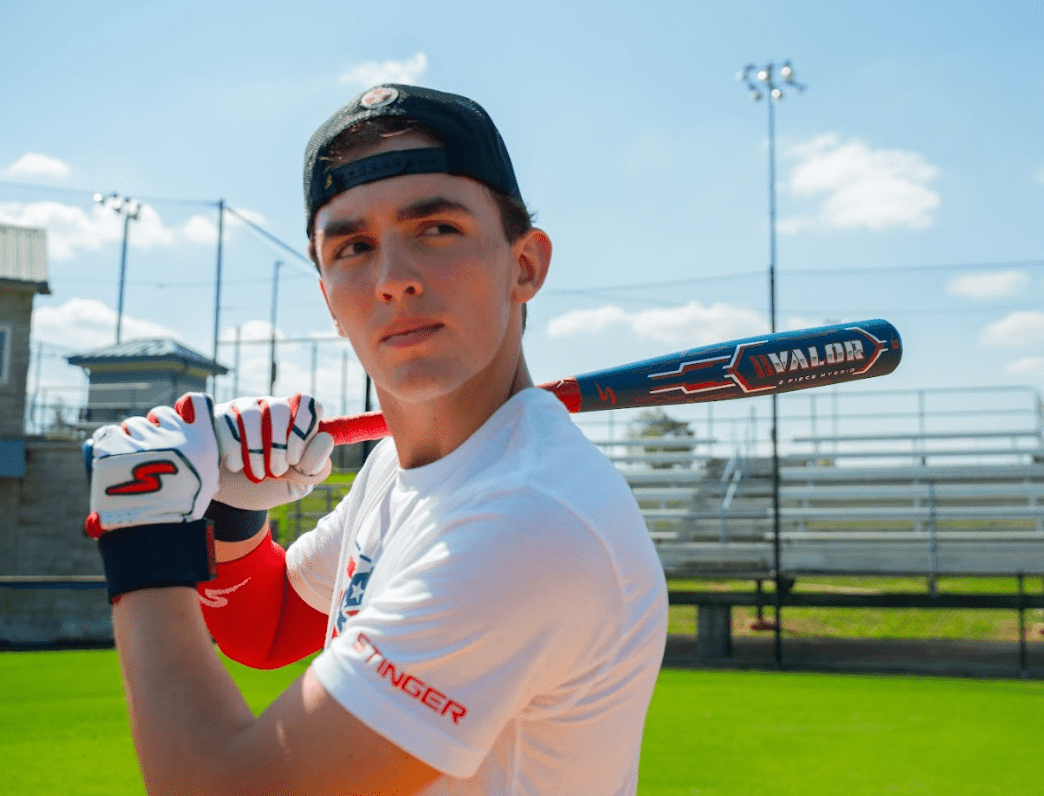 Winder Series Batting Gloves - Red, White & True - Maximum Velocity Sports