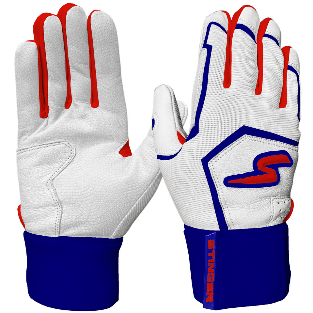 Winder Series Batting Gloves - Red, White & True - Maximum Velocity Sports