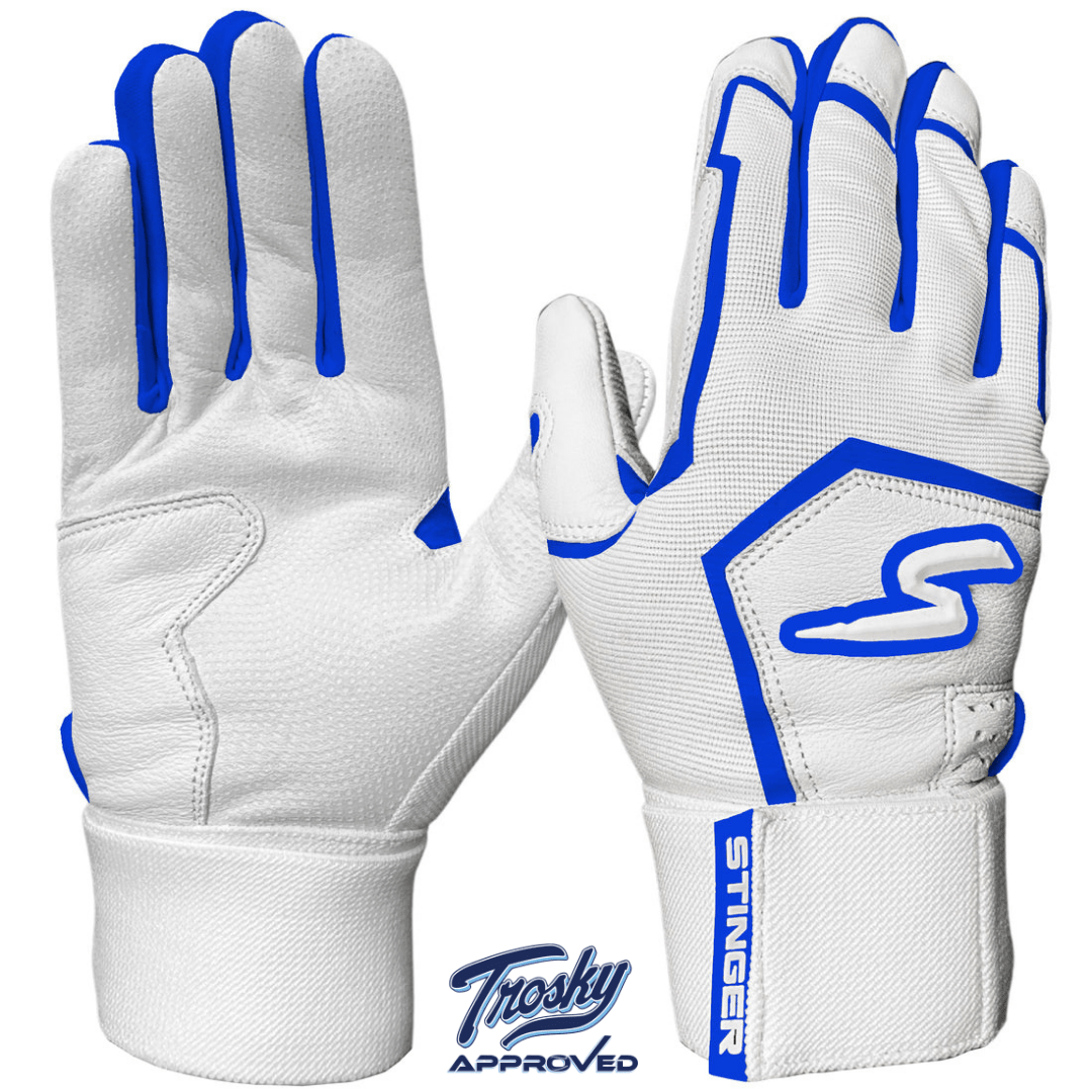 Winder Series Batting Gloves - Royal & White - Maximum Velocity Sports