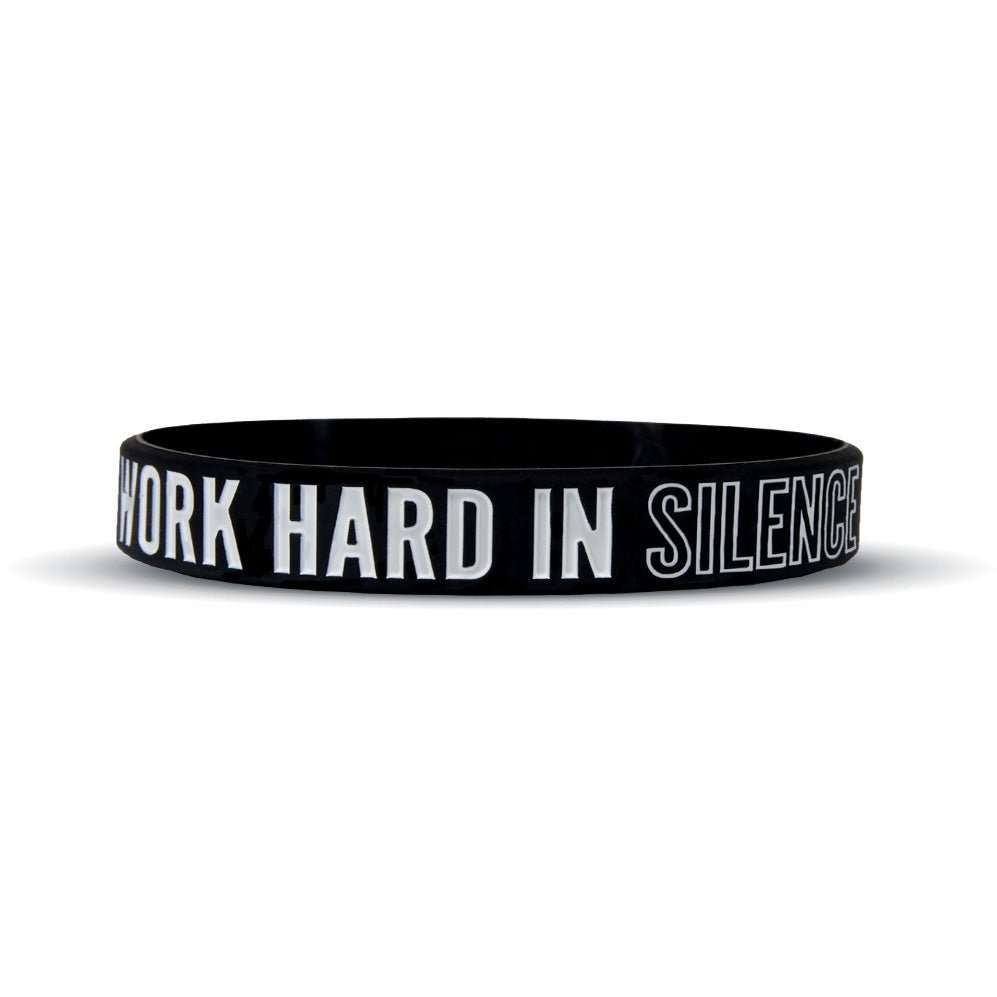 WORK HARD IN SILENCE Wristband - Maximum Velocity Sports