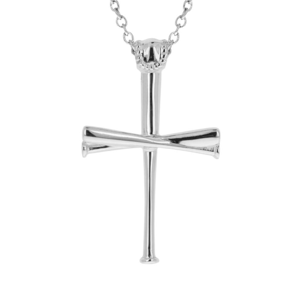 XL 2.0 Baseball Bat Cross Necklace - Maximum Velocity Sports
