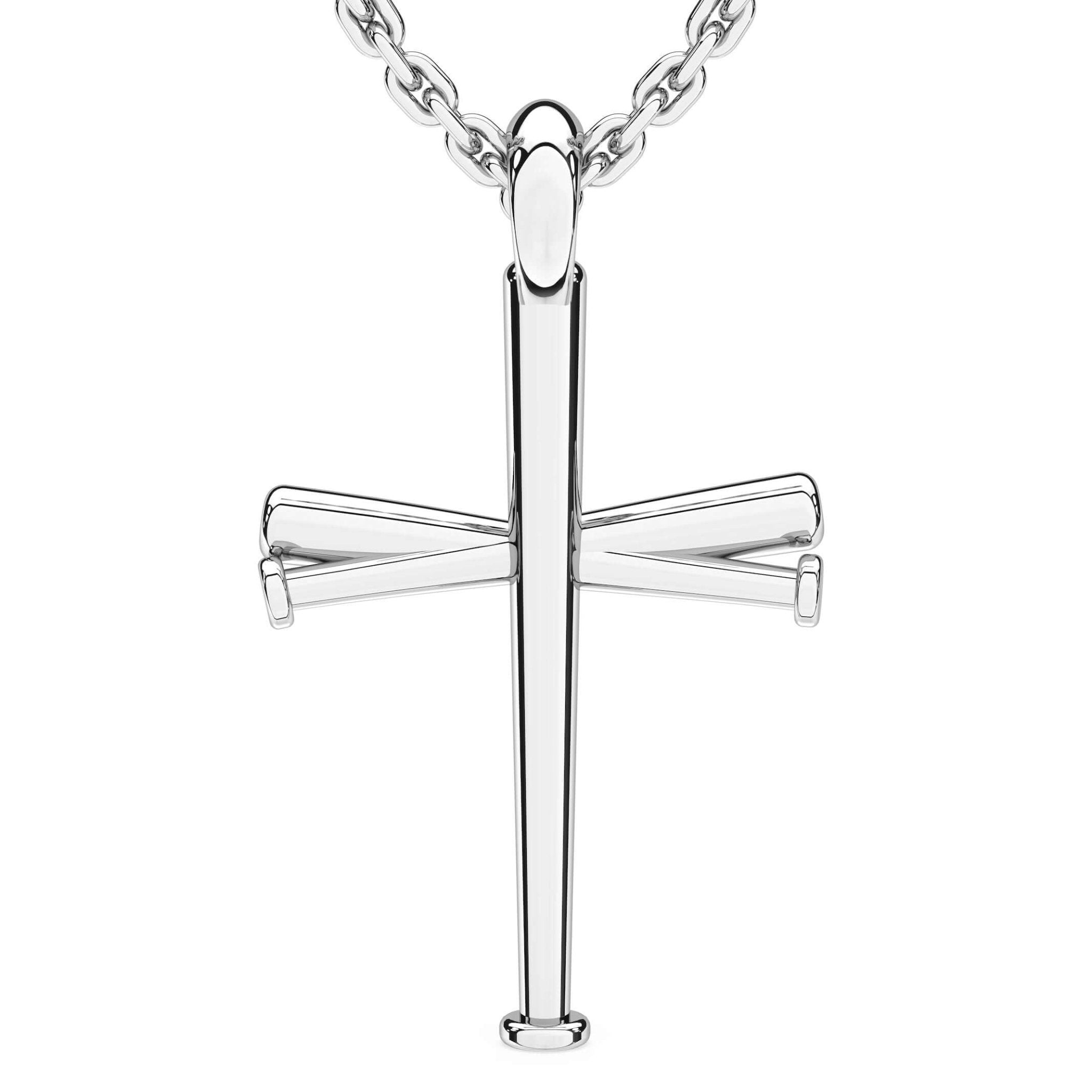 XL Baseball Bat Cross Necklace - Maximum Velocity Sports