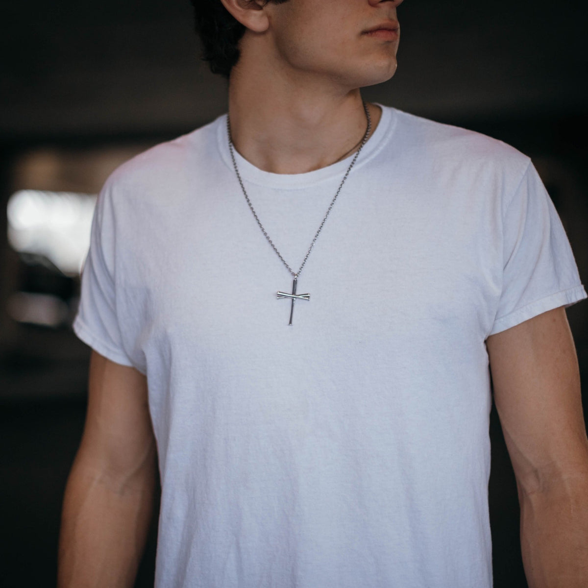 XL Baseball Bat Cross Necklace - Maximum Velocity Sports