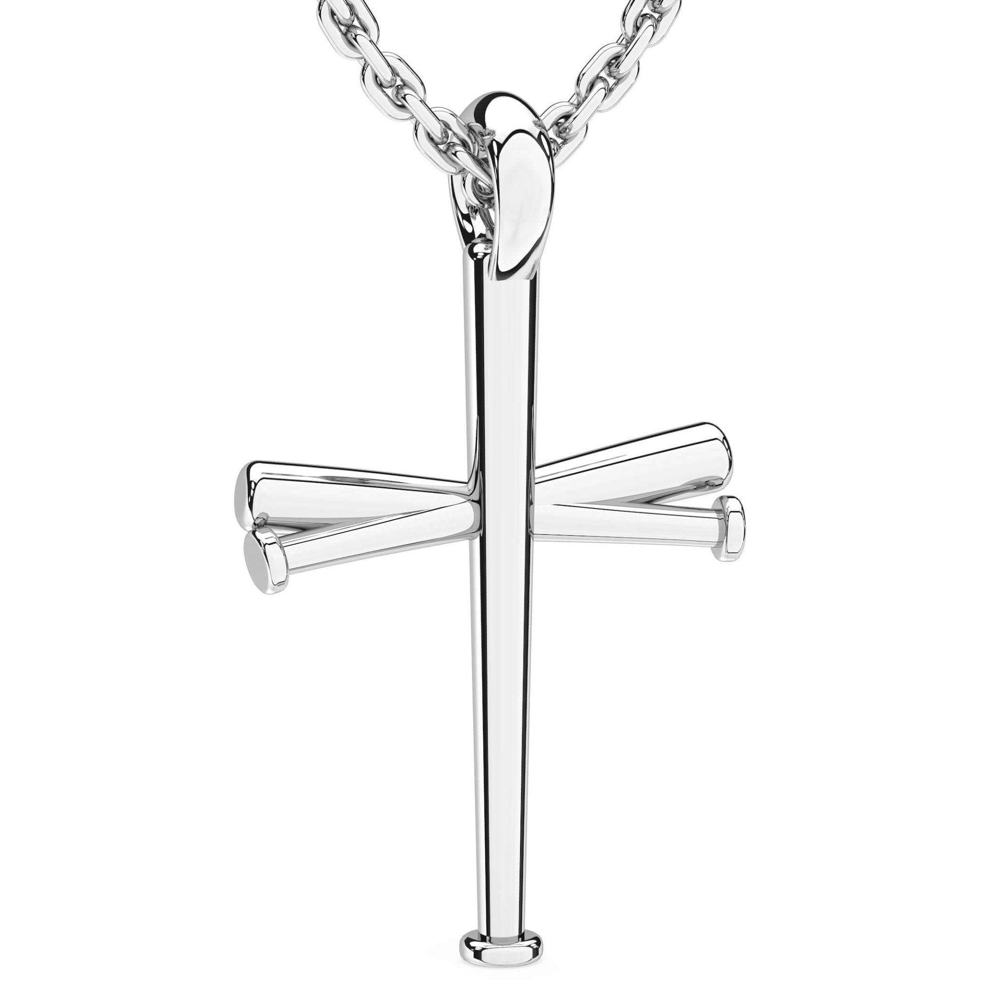 XL Baseball Bat Cross Necklace - Maximum Velocity Sports