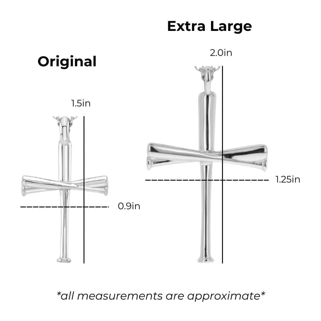 XL Baseball Bat Cross Necklace - Maximum Velocity Sports