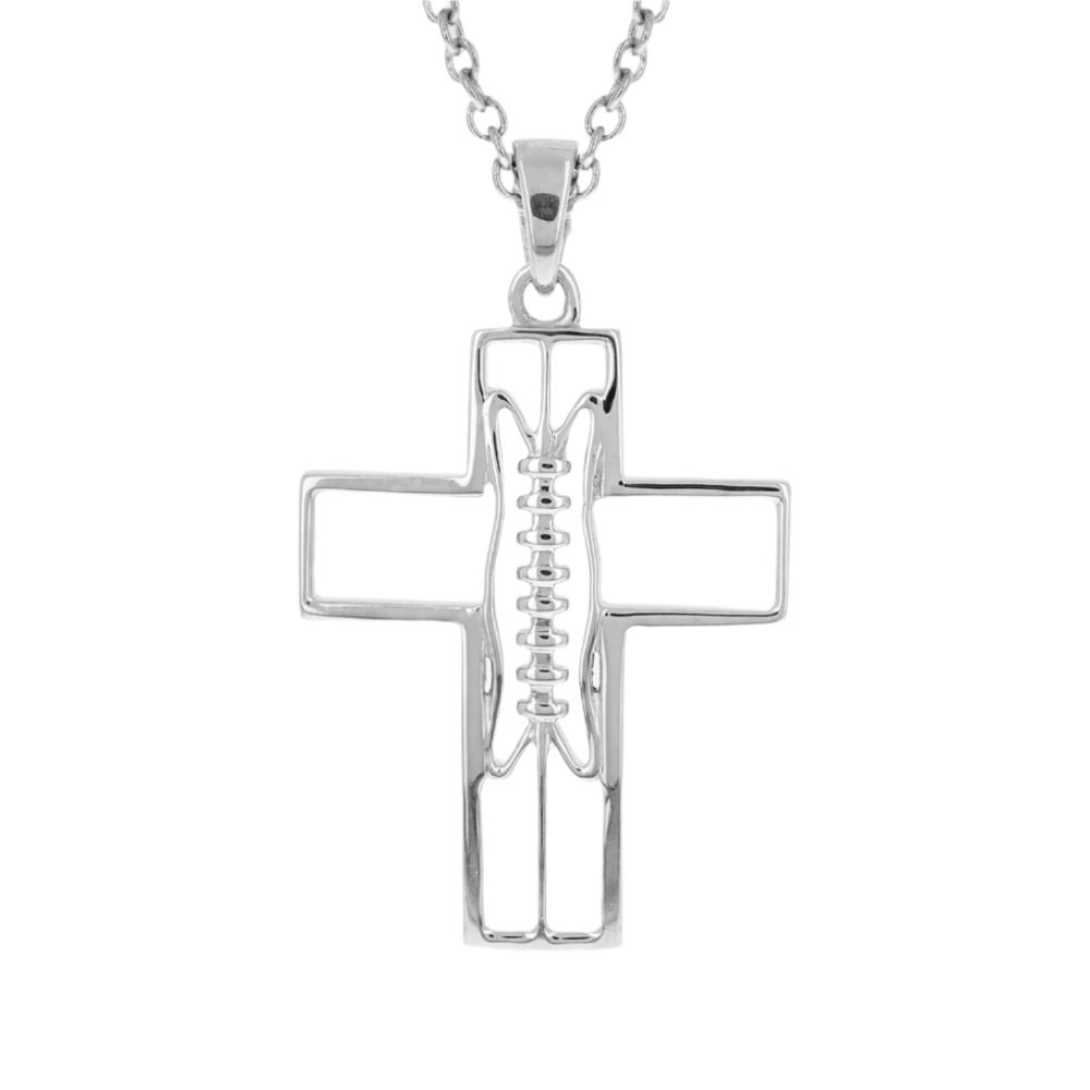 XL Gridiron Football Cross Necklace - Maximum Velocity Sports