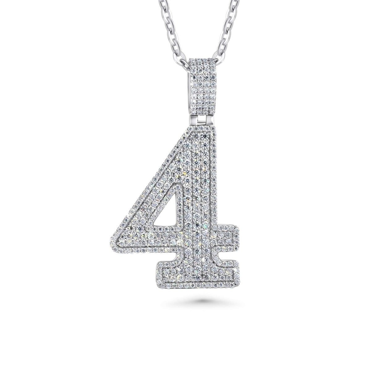 XL Iced Out Jersey Number Necklace - Maximum Velocity Sports