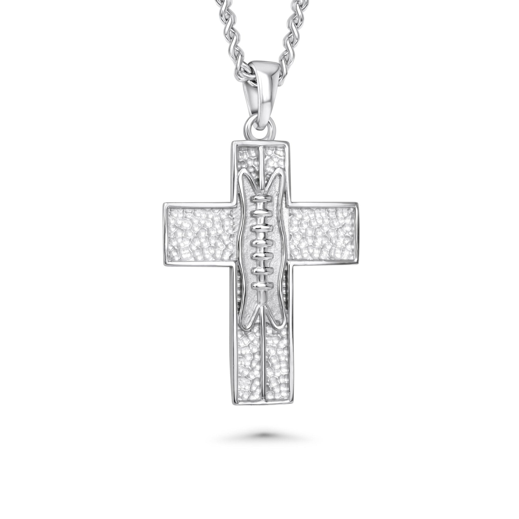 XL Pigskin Football Cross Necklace - Maximum Velocity Sports