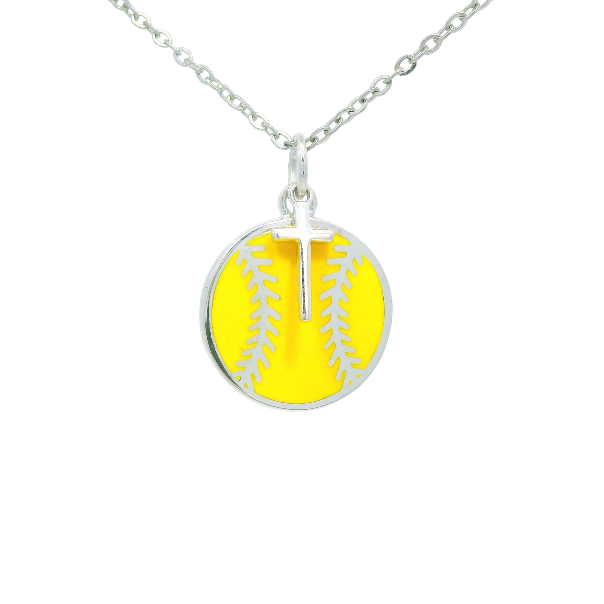 Softball Dangle Cross Necklace - Maximum Velocity Sports