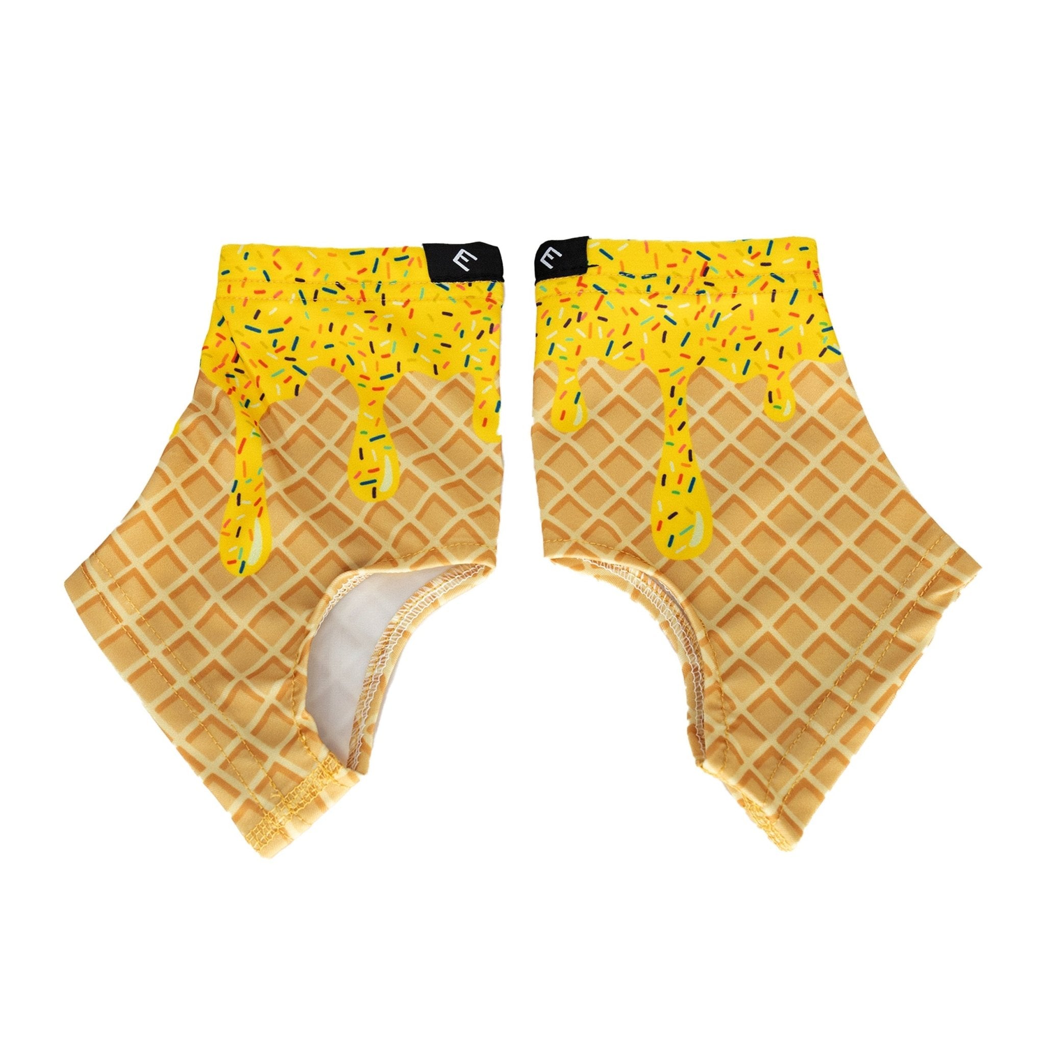 Yellow Ice Cream Cleat Covers (Spats) - Maximum Velocity Sports