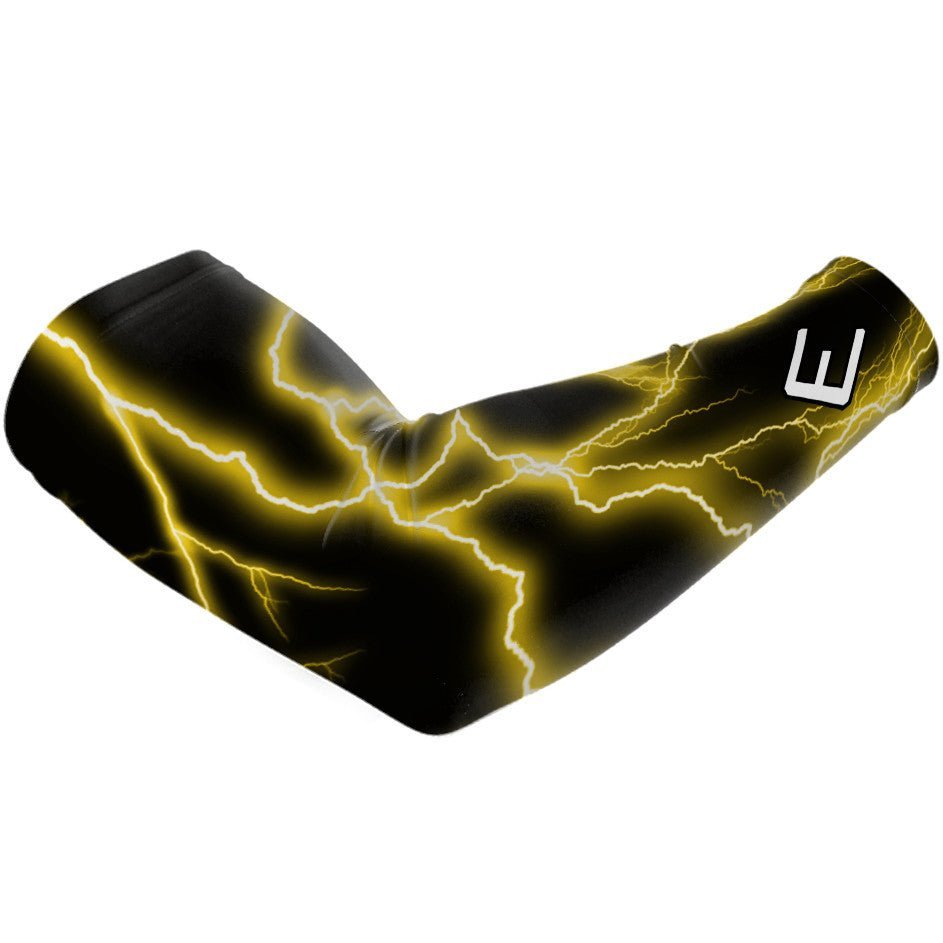Yellow Lightning Arm Sleeve - Maximum Velocity Sports