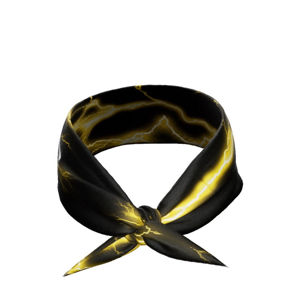 Yellow Lightning Tie Headband - Maximum Velocity Sports